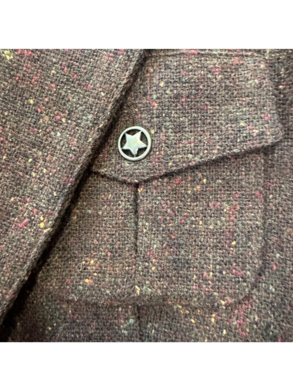 Vintage 90s Desert West Brown Wool Women's M Tweed Blazer Southwestern Boutique - Picture 8 of 16